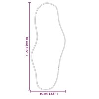 Wandspiegel 80x35 cm zwart 6