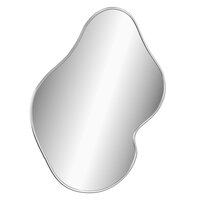 Wandspiegel 60x50 cm zilverkleurig 3