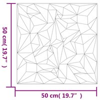 48 st Wandpanelen amethist 12 m&sup2; 50x50 cm XPS zwart 7