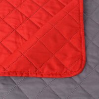 Dubbelzijdige quilt bedsprei rood en grijs 220x240 cm 5