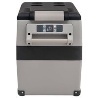 Koelbox met handvat en adapter 35 L PP &amp; PE zwart en grijs 5