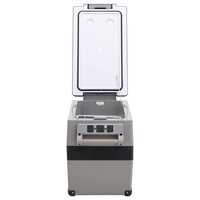 Koelbox met handvat en adapter 35 L PP &amp; PE zwart en grijs 6