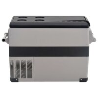 Koelbox met handvat en adapter 55 L PP &amp; PE zwart en grijs 7