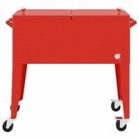 Koelbox op wielen 92x43x89 cm rood 3
