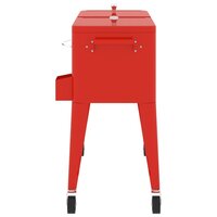 Koelbox op wielen 92x43x89 cm rood 5