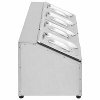 Gastronormbakkenhouder met 4 GN 1/6 bakken roestvrij staal 4