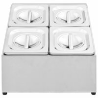 Gastronormbakkenhouder met 4 GN 1/6 bakken roestvrij staal 3