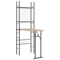 3-delige Eethoek inklapbaar met opbergrek MDF en staal 3