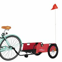 Fietstrailer oxford stof en ijzer rood en zwart 3