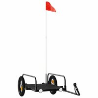 Fietstrailer 122x53x31 cm ijzer zwart 2