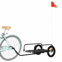 Fietstrailer 122x53x31 cm ijzer zwart 3