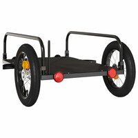 Fietstrailer 122x53x31 cm ijzer zwart 7