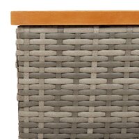 Parasolvoetbedekking 70x70x25 cm poly rattan acaciahout grijs 8