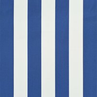 Luifel uittrekbaar 400x150 cm blauw en wit 6
