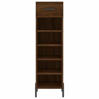 Schoenenkast 30x35x105 cm bewerkt hout bruin eikenkleur 6