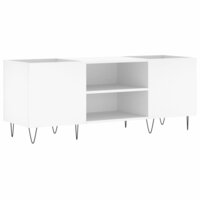 Platenkast 121x38x48 cm bewerkt hout wit 2