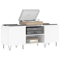 Platenkast 121x38x48 cm bewerkt hout wit 3