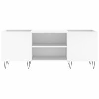 Platenkast 121x38x48 cm bewerkt hout wit 4