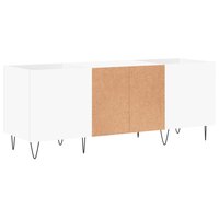 Platenkast 121x38x48 cm bewerkt hout wit 6