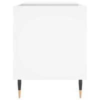 Platenkast 85x38x48 cm bewerkt hout wit 5