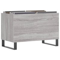 Platenkast 74,5x38x48 cm bewerkt hout grijs sonoma eikenkleurig 3