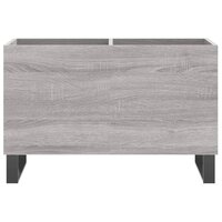 Platenkast 74,5x38x48 cm bewerkt hout grijs sonoma eikenkleurig 4
