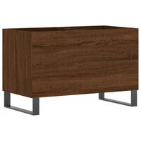 Platenkast 74,5x38x48 cm bewerkt hout bruin eikenkleur 2