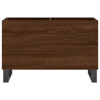 Platenkast 74,5x38x48 cm bewerkt hout bruin eikenkleur 4