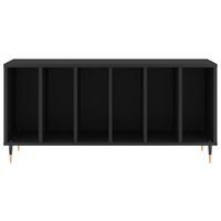 Platenkast 100x38x48 cm bewerkt hout zwart 4