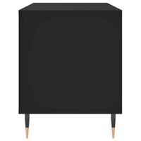 Platenkast 100x38x48 cm bewerkt hout zwart 5