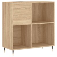 Platenkast 84,5x38x89 cm bewerkt hout sonoma eikenkleurig 2