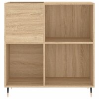Platenkast 84,5x38x89 cm bewerkt hout sonoma eikenkleurig 4