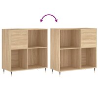 Platenkast 84,5x38x89 cm bewerkt hout sonoma eikenkleurig 7