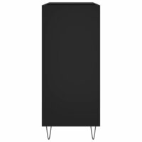 Platenkast 84,5x38x89 cm bewerkt hout zwart 5