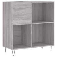 Platenkast 84,5x38x89 cm bewerkt hout grijs sonoma eikenkleurig 2