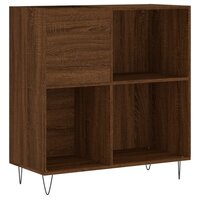 Platenkast 84,5x38x89 cm bewerkt hout bruin eikenkleur 2