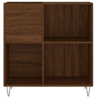 Platenkast 84,5x38x89 cm bewerkt hout bruin eikenkleur 4