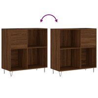 Platenkast 84,5x38x89 cm bewerkt hout bruin eikenkleur 7