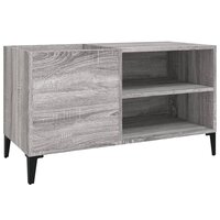 Platenkast 84,5x38x48 cm bewerkt hout grijs sonoma eikenkleurig 2