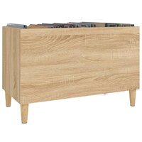 Platenkast 74,5x38x48 cm bewerkt hout sonoma eikenkleurig 4