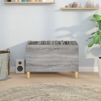 Platenkast 74,5x38x48 cm bewerkt hout grijs sonoma eikenkleurig 3