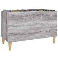 Platenkast 74,5x38x48 cm bewerkt hout grijs sonoma eikenkleurig 4