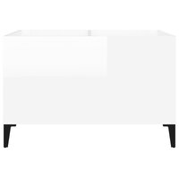 Platenkast 74,5x38x48 cm bewerkt hout hoogglans wit 5