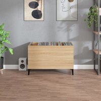 Platenkast 74,5x38x48 cm bewerkt hout sonoma eikenkleurig 3