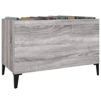 Platenkast 74,5x38x48 cm bewerkt hout grijs sonoma eikenkleurig 4