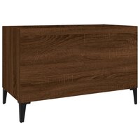 Platenkast 74,5x38x48 cm bewerkt hout bruin eikenkleur 2