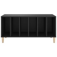 Platenkast 100x38x48 cm bewerkt hout zwart 5