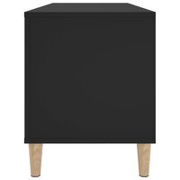 Platenkast 100x38x48 cm bewerkt hout zwart 6