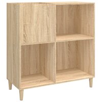 Platenkast 84,5x38x89 cm bewerkt hout sonoma eikenkleurig 2