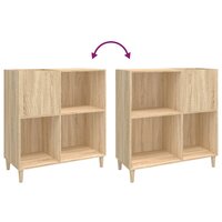 Platenkast 84,5x38x89 cm bewerkt hout sonoma eikenkleurig 7